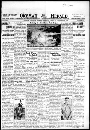Okemah Semi-Weekly Herald (Okemah, Okla.), Vol. 1, No. 48, Ed. 1 Tuesday, November 21, 1933