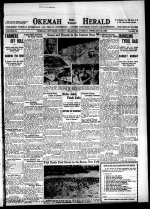 Okemah Semi-Weekly Herald (Okemah, Okla.), Vol. 3, No. 76, Ed. 1 Tuesday, February 25, 1936