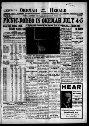 Okemah Semi-Weekly Herald (Okemah, Okla.), Vol. 4, No. 4, Ed. 1 Friday, June 19, 1936