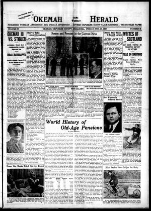 Okemah Semi-Weekly Herald (Okemah, Okla.), Vol. 4, No. 48, Ed. 1 Friday, November 20, 1936