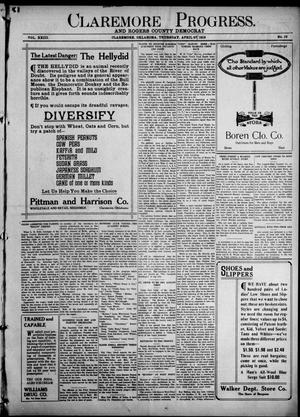 Claremore Progress. And Rogers County Democrat (Claremore, Okla.), Vol. 23, No. 12, Ed. 1 Thursday, April 29, 1915
