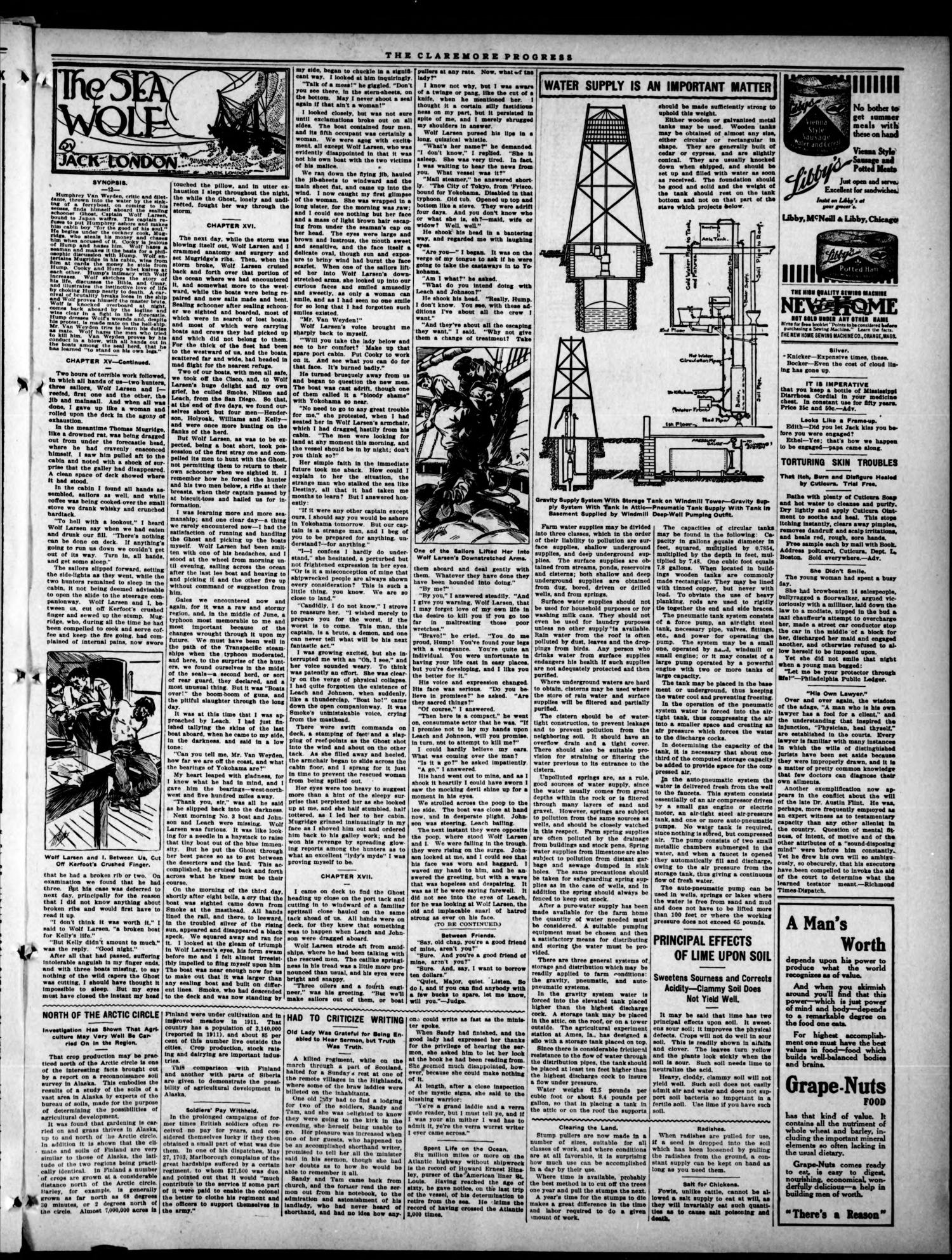 Claremore Progress. And Rogers County Democrat (Claremore, Okla.), Vol. 24, No. 20, Ed. 1 Thursday, June 22, 1916
                                                
                                                    [Sequence #]: 9 of 10
                                                