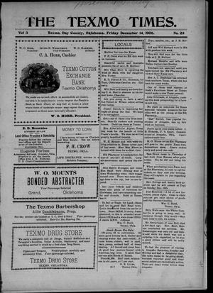 The Texmo Times. (Texmo, Okla. Terr.), Vol. 3, No. 23, Ed. 1 Friday, December 14, 1906