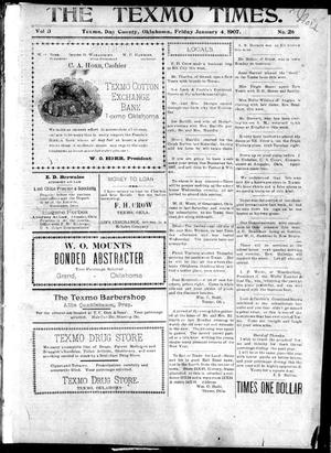 The Texmo Times. (Texmo, Okla. Terr.), Vol. 3, No. 26, Ed. 1 Friday, January 4, 1907