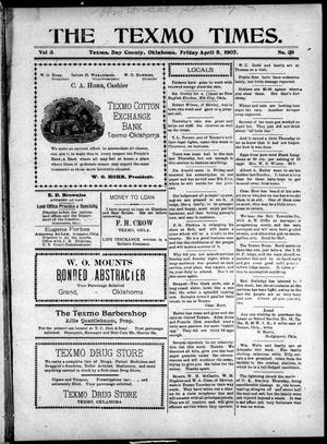 The Texmo Times. (Texmo, Okla. Terr.), Vol. 3, No. 38, Ed. 1 Friday, April 5, 1907