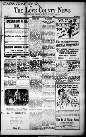 The Love County News (Marietta, Okla.), Vol. 3, No. 51, Ed. 1 Friday, August 19, 1910