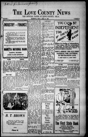 The Love County News (Marietta, Okla.), Vol. 3, No. 52, Ed. 1 Friday, August 26, 1910