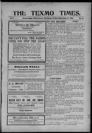 The Texmo Times. (Texmo, Okla.), Vol. 7, No. 14, Ed. 1 Friday, September 16, 1910