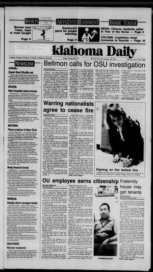 The Oklahoma Daily (Norman, Okla.), Vol. 74, No. 97, Ed. 1 Friday, January 26, 1990