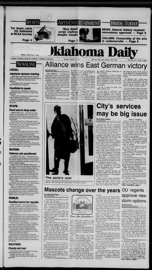The Oklahoma Daily (Norman, Okla.), Vol. 74, No. 128, Ed. 1 Monday, March 19, 1990