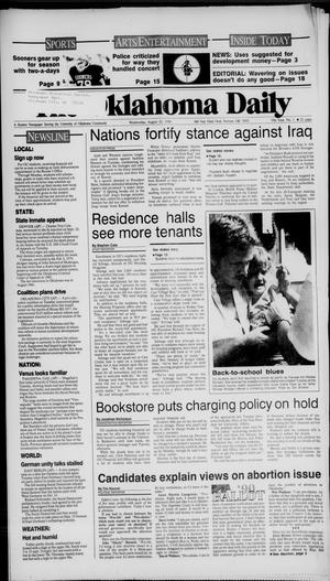 The Oklahoma Daily (Norman, Okla.), Vol. 75, No. 1, Ed. 1 Wednesday, August 22, 1990