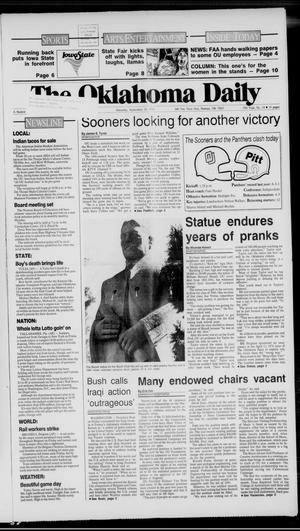Primary view of object titled 'The Oklahoma Daily (Norman, Okla.), Vol. 75, No. 18, Ed. 1 Saturday, September 15, 1990'.
