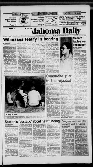 Primary view of object titled 'The Oklahoma Daily (Norman, Okla.), Vol. 75, No. 113, Ed. 1 Monday, February 18, 1991'.