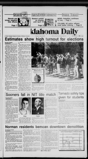 The Oklahoma Daily (Norman, Okla.), Vol. 75, No. 135, Ed. 1 Thursday, March 28, 1991