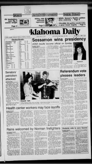 The Oklahoma Daily (Norman, Okla.), Vol. 75, No. 136, Ed. 1 Friday, March 29, 1991