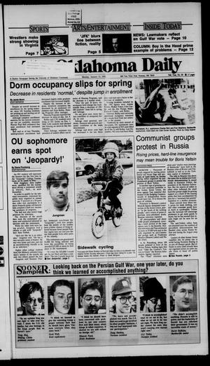 The Oklahoma Daily (Norman, Okla.), Vol. 76, No. 89, Ed. 1 Monday, January 13, 1992