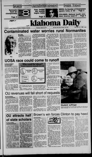 The Oklahoma Daily (Norman, Okla.), Vol. 76, No. 137, Ed. 1 Thursday, March 26, 1992