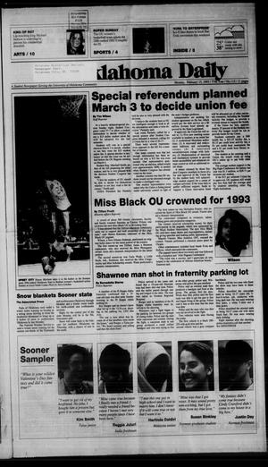 The Oklahoma Daily (Norman, Okla.), Vol. 77, No. 112, Ed. 1 Monday, February 15, 1993