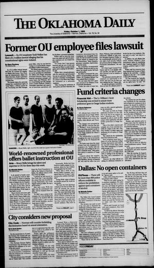 The Oklahoma Daily (Norman, Okla.), Vol. 78, No. 34, Ed. 1 Friday, October 1, 1993