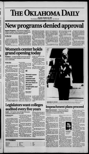 The Oklahoma Daily (Norman, Okla.), Vol. 78, No. 54, Ed. 1 Thursday, October 28, 1993