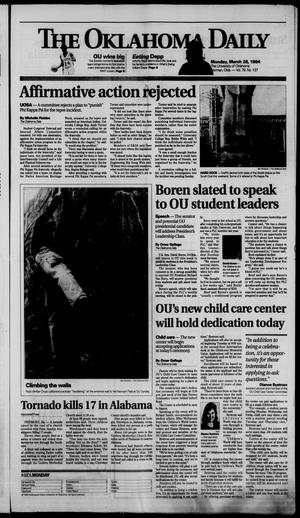 Primary view of object titled 'The Oklahoma Daily (Norman, Okla.), Vol. 78, No. 137, Ed. 1 Monday, March 28, 1994'.