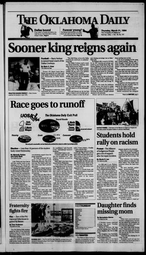The Oklahoma Daily (Norman, Okla.), Vol. 78, No. 141, Ed. 1 Thursday, March 31, 1994