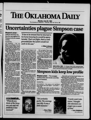 The Oklahoma Daily (Norman, Okla.), Vol. 78, No. 180, Ed. 1 Monday, June 20, 1994