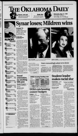 The Oklahoma Daily (Norman, Okla.), Vol. 79, No. 26, Ed. 1 Wednesday, September 21, 1994