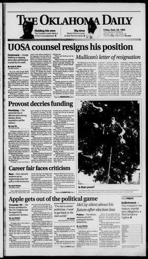 The Oklahoma Daily (Norman, Okla.), Vol. 79, No. 28, Ed. 1 Friday, September 23, 1994