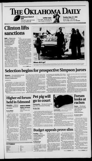 The Oklahoma Daily (Norman, Okla.), Vol. 79, No. 30, Ed. 1 Tuesday, September 27, 1994
