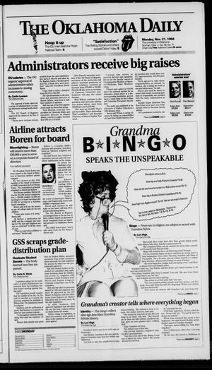 The Oklahoma Daily (Norman, Okla.), Vol. 79, No. 71, Ed. 1 Monday, November 21, 1994