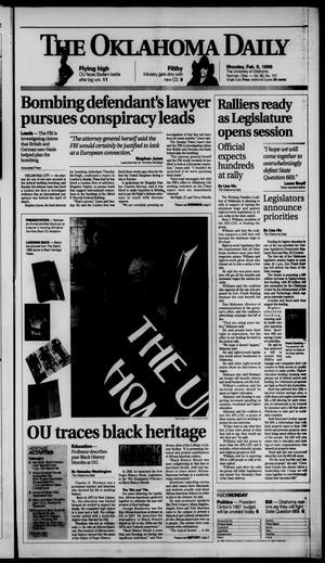 The Oklahoma Daily (Norman, Okla.), Vol. 80, No. 101, Ed. 1 Monday, February 5, 1996