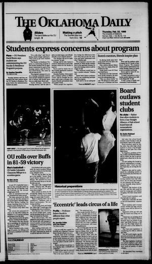 The Oklahoma Daily (Norman, Okla.), Vol. 80, No. 114, Ed. 1 Thursday, February 22, 1996