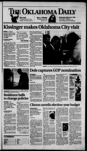 The Oklahoma Daily (Norman, Okla.), Vol. 80, No. 128, Ed. 1 Wednesday, March 20, 1996