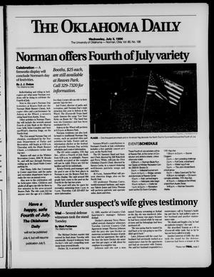 The Oklahoma Daily (Norman, Okla.), Vol. 80, No. 186, Ed. 1 Wednesday, July 3, 1996