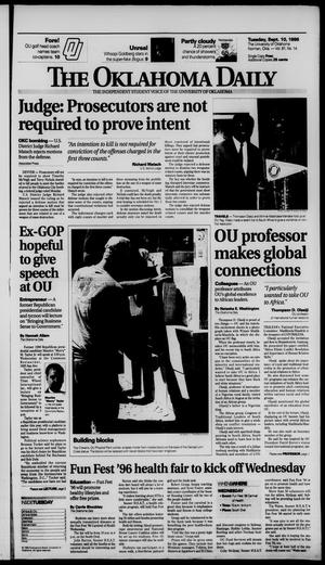 The Oklahoma Daily (Norman, Okla.), Vol. 81, No. 14, Ed. 1 Tuesday, September 10, 1996