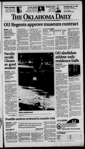 The Oklahoma Daily (Norman, Okla.), Vol. 81, No. 16, Ed. 1 Thursday, September 12, 1996