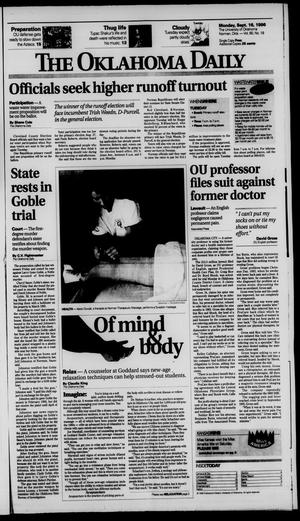 The Oklahoma Daily (Norman, Okla.), Vol. 81, No. 18, Ed. 1 Monday, September 16, 1996