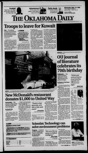 The Oklahoma Daily (Norman, Okla.), Vol. 81, No. 20, Ed. 1 Wednesday, September 18, 1996