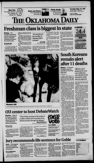 The Oklahoma Daily (Norman, Okla.), Vol. 81, No. 21, Ed. 1 Thursday, September 19, 1996