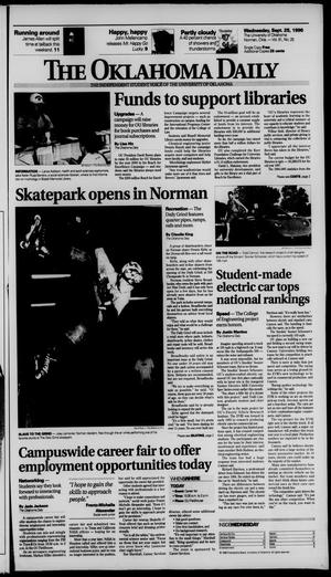The Oklahoma Daily (Norman, Okla.), Vol. 81, No. 25, Ed. 1 Wednesday, September 25, 1996