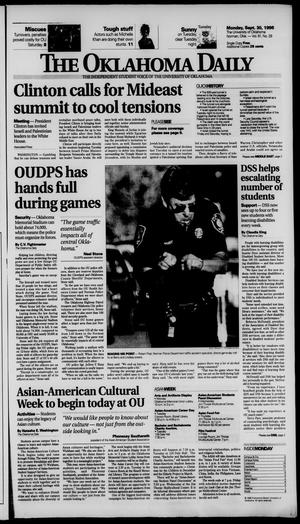 The Oklahoma Daily (Norman, Okla.), Vol. 81, No. 29, Ed. 1 Monday, September 30, 1996