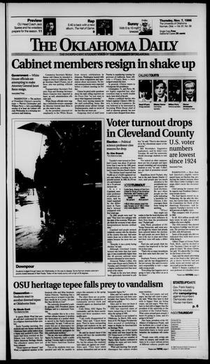 The Oklahoma Daily (Norman, Okla.), Vol. 81, No. 58, Ed. 1 Thursday, November 7, 1996
