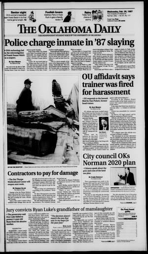 Primary view of object titled 'The Oklahoma Daily (Norman, Okla.), Vol. 81, No. 117, Ed. 1 Wednesday, February 26, 1997'.
