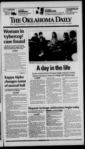 Primary view of object titled 'The Oklahoma Daily (Norman, Okla.), Vol. 82, No. 152, Ed. 1 Thursday, April 9, 1998'.