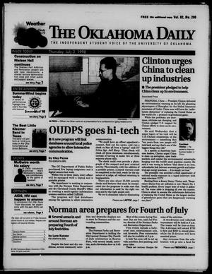 The Oklahoma Daily (Norman, Okla.), Vol. 82, No. 200, Ed. 1 Thursday, July 2, 1998