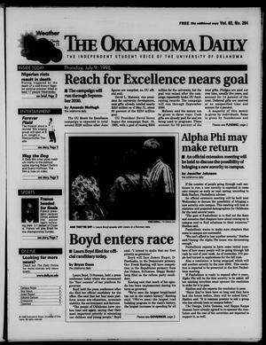 Primary view of object titled 'The Oklahoma Daily (Norman, Okla.), Vol. 82, No. 204, Ed. 1 Thursday, July 9, 1998'.