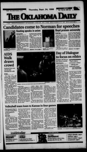The Oklahoma Daily (Norman, Okla.), Vol. 83, No. 31, Ed. 1 Thursday, September 24, 1998