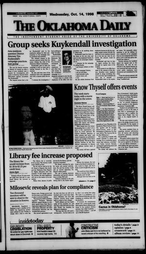 The Oklahoma Daily (Norman, Okla.), Vol. 83, No. 44, Ed. 1 Wednesday, October 14, 1998