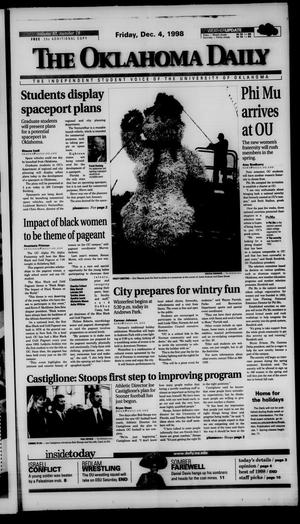 The Oklahoma Daily (Norman, Okla.), Vol. 83, No. 78, Ed. 1 Friday, December 4, 1998